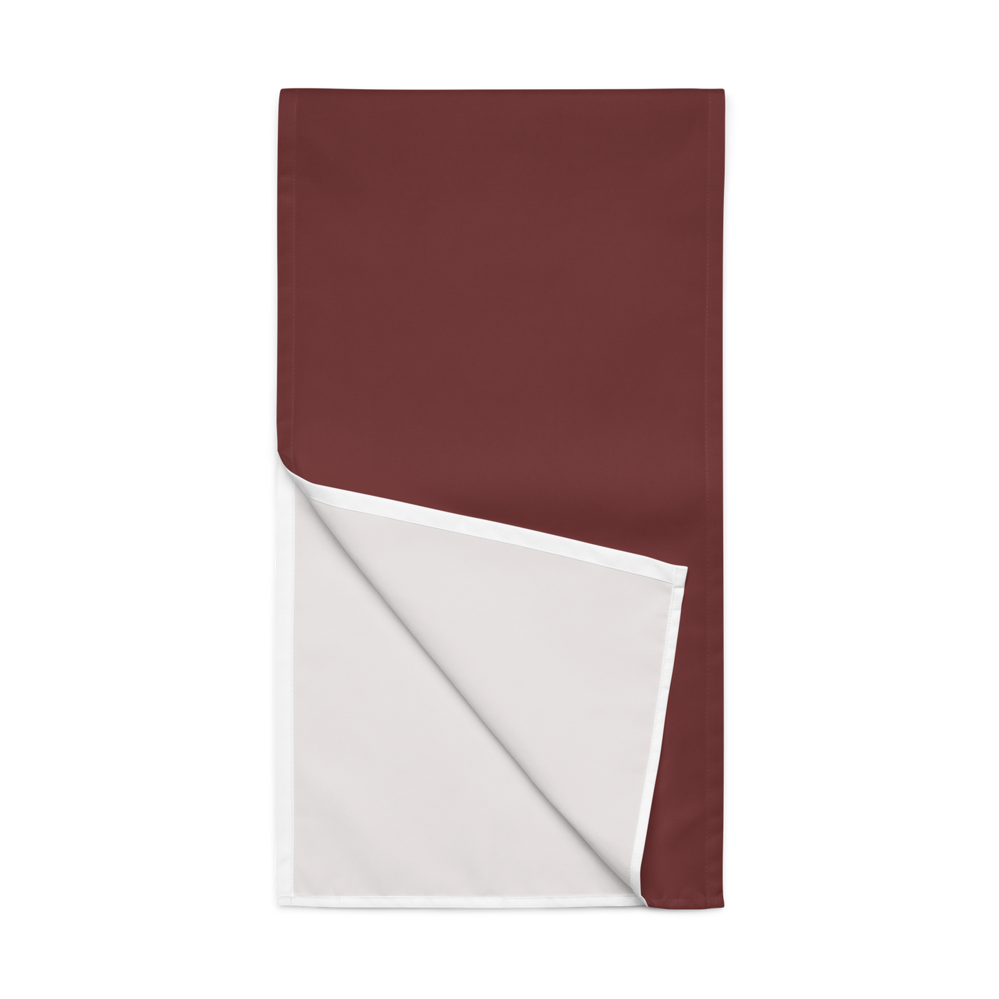 90" X 60" SOLID BURGUNDY TABLE RUNNER